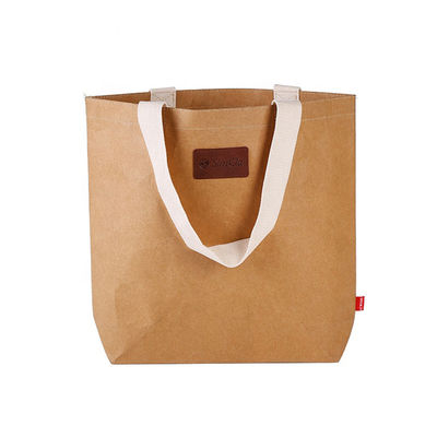 calidad  Wholesale Recyclable Factory Supply Professional Design Brown Kraft Paper Washable Bag fábrica
